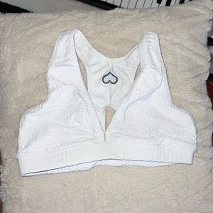 White Booty by Brabant sports bra